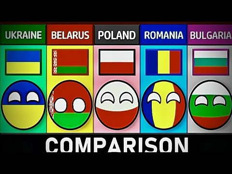 UKRAINE VS BELARUS VS POLAND VS ROMANIA VS BULGARIA COUNTY COMPARISON