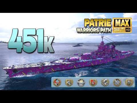Schlachtschiff Patrie: Ein gewaltiges Spiel mit 450.000 Schadenspunkten - World of Warships