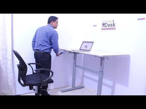 Kuffalo double stand manual height adjustable table, for off...