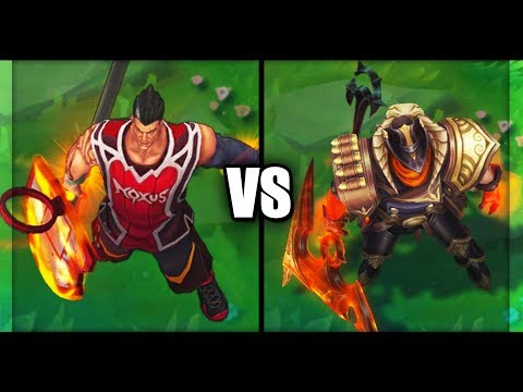 Dunkmaster Darius vs High Noon Darius Legendary vs Epic Skins Comparison (League of Legends)
