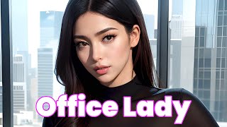 [ AI ART 4K ] Office lady LOOKBOOK (music created by AI Fashion X)