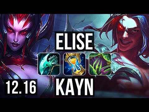 ELISE vs KAYN (JNG) | 2.4M mastery, 1100+ games, 12/3/6, Godlike | KR Master | 12.16