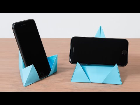 DIY - Origami Phone Stand/Holder 4.0 - Vertical and Horizontal! @EasyOrigamiAndCrafts