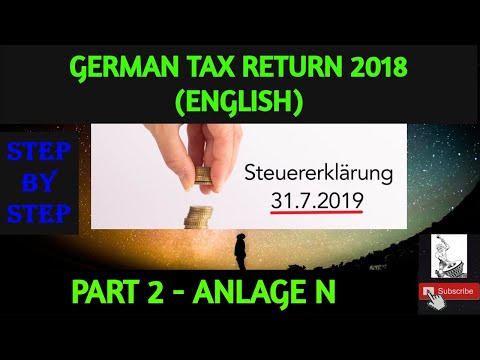 German Steuererklärung 2018 - Anlage N (ENGLISH) -Step by Step|#ParaiAdi #Steuertips Video