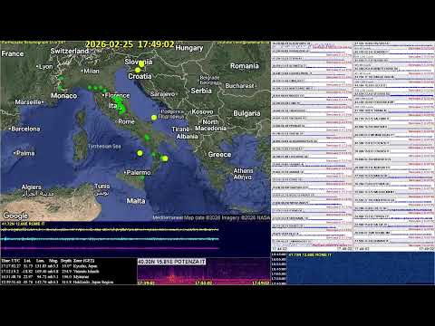 🌍Earthquake Seismograph Live 24/7 | Mediterranean region