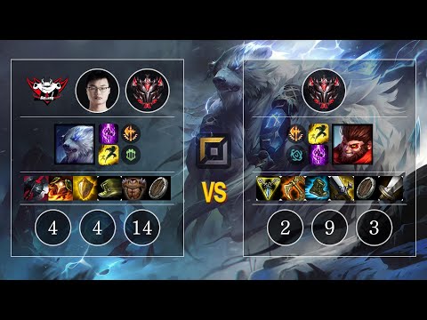 JDG 705 Volibear vs Wukong Top - KR Patch 10.13