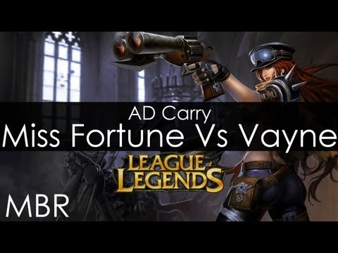 League of Legends - Miss Fortune AD Carry Vs. Vayne Gameplay - April 2013 - HD