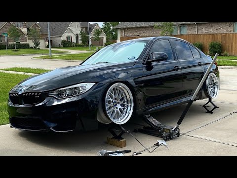 Test Fitting Custom 3 Piece Converted BBS Style 42 Wheels On F80 M3