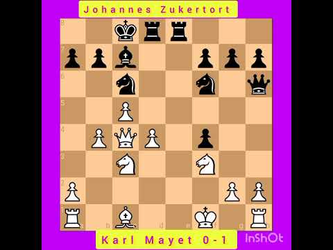 Karl Mayet vs Johannes Zukertort, 1868 #chess #chessgame