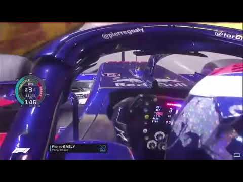 Pierre Gasly onboard lap Singapore 2018