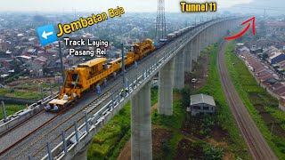 DIKEBUT Proses Pemasangan Rel 500 meter Kereta Cepat Jakarta Bandung hari ini KCJB Mp4 3GP & Mp3
