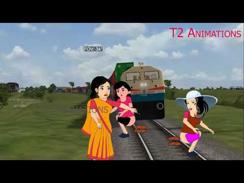 Kartun Lucu vs potty Woman STOPS The High-speed Train and escapes in TrainZimulator Indian Railways