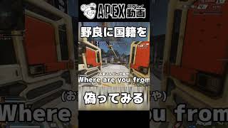 野良に国籍を偽ったら即バレた【APEX】#shorts