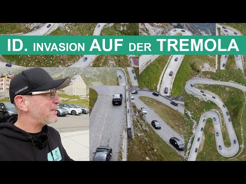 VW ID. Invasion. Fahrt zum Gotthardpass über die Tremola am ID. Treffen