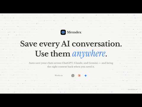 Your AI Memory Should Belong to You — Introducing Memdex