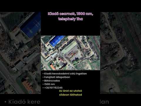 Kiadó ipari ingatlan, Békéscsaba 10 szoba 1500 m² 2.3 M Ft/hó + Áfa