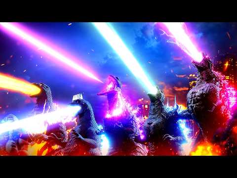 EVOLUCIÓN de GODZILLA y su ALIENTO ATÓMICO: Comparación (1954-2024)