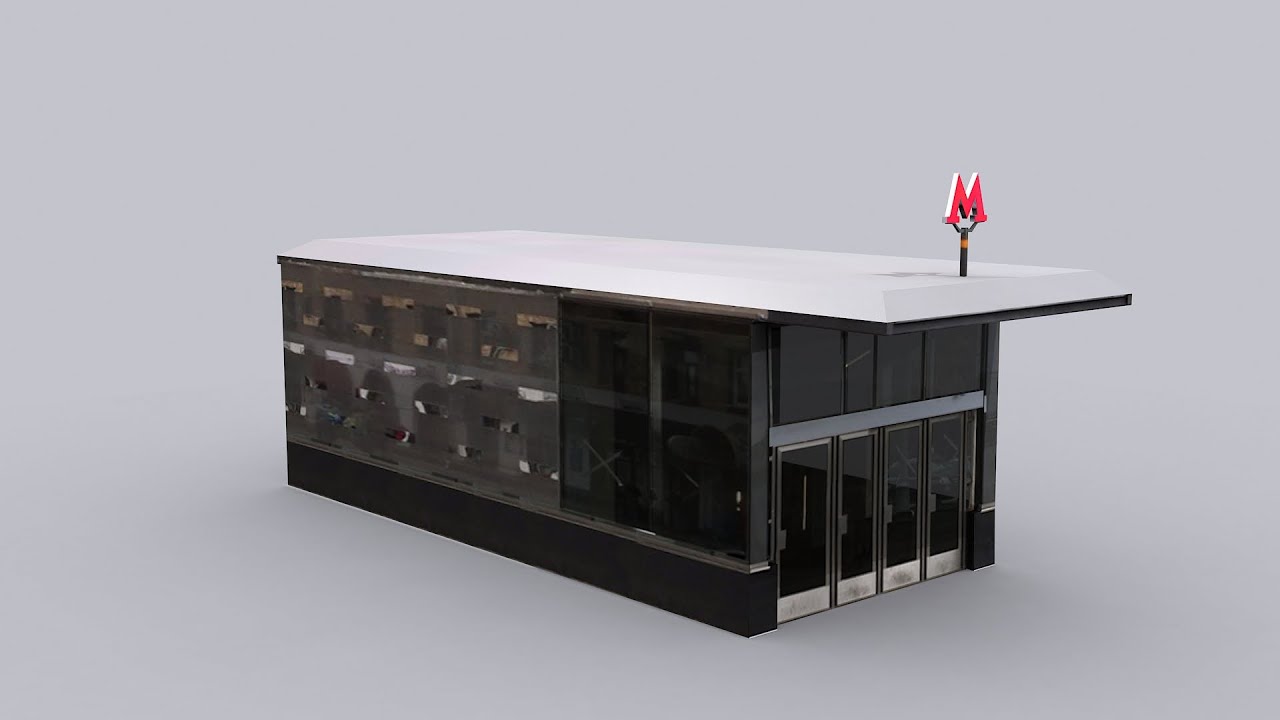 Entrada do metr&ocirc; Modelo 3D