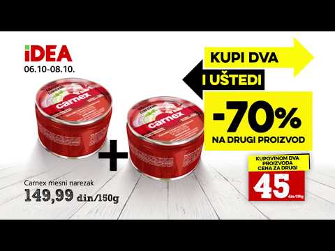 IDEA: Kupi dva i uštedi -70% na drugi proizvod 6 - 8.10.2017.