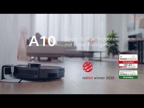 ZACO A10 SAUG- UND WISCHROBOTER // MIT 360° LASERNAVIGATION - Official Video Deutsch