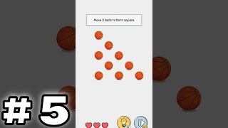 Brain Up IQ Pack Easy Quiz 5 Move 2 balls to form square Gameplay Solution Walkthrough