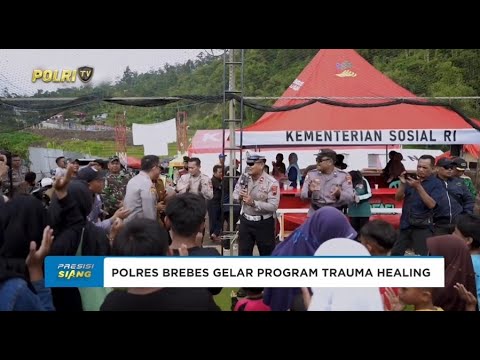 POLRES BREBES BERIKAN TRAUMA HEALING KEPADA PENGUNGSI TANAH BERGERAK