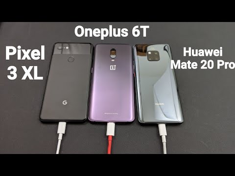 30 Minutes Fast Charging Speed Test Challenge - Pixel 3XL Vs Oneplus 6T Vs Huawei Mate 20 Pro