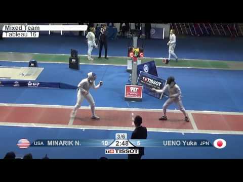 FE X Mixed Team Cadets Plovdiv BUL World Championships 2017 T16 01 red UNITED STATES USA vs JAPAN JP