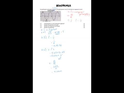 Gr. 10 Fisika: Golwe bewerkings | Stap-vir-stap eksamenvrae