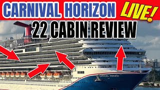 Carnival Horizon  CABIN CRAWL..  LIVE with Tall Man's Cruise Adventures