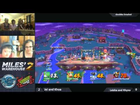 Miles Warehouse 2 Smash4 Doubles Losers Finals - Jei+Khoa vs Leisha+Rhyno