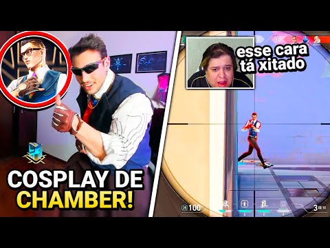 NUUH FICA INCONFORMADO COM JOGADA DO INIMIGO (VAC SHOT)! TCK COSPLAY DE CHAMBER - VALORANT CLIPS