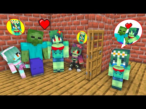 Monster School : Girl Zombie and Bad Stepmother Zombie - Sad Story - Minecraft Animation