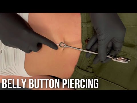 Belly Button Piercing | FULL PROCESS ✨ #piercing #shorts