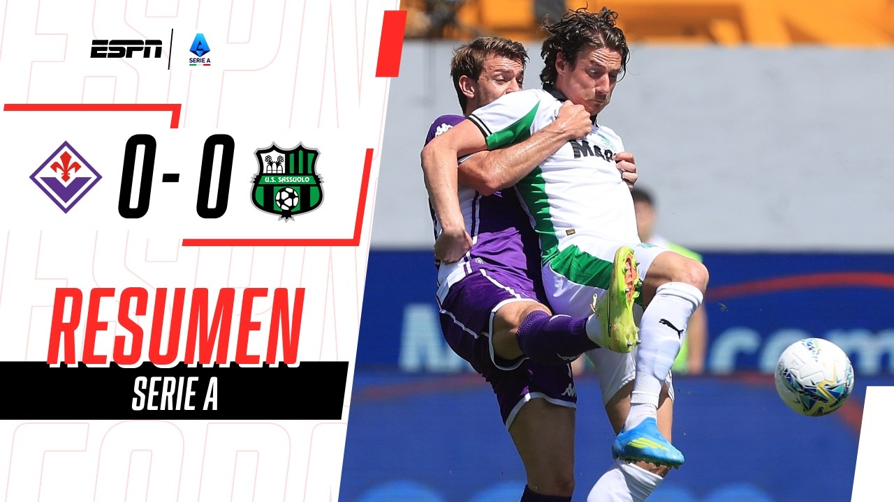 LA FIORE Y SASSUOLO DIVIDIERON PUNTOS EN UN JUEGO SIN GOLES | Fiorentina 0-0 Sassuolo | RESUMEN