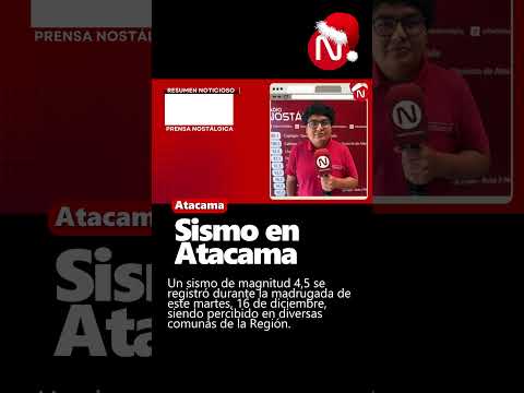 🚨 Sismo se percibe en varias comunas de Atacama durante la madrugada #sismo