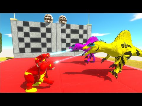2X BUMBLEBEE SPINO vs 2X FLASH GORO vs SKYE PAW PATROL - Animal Revolt Battle Simulator