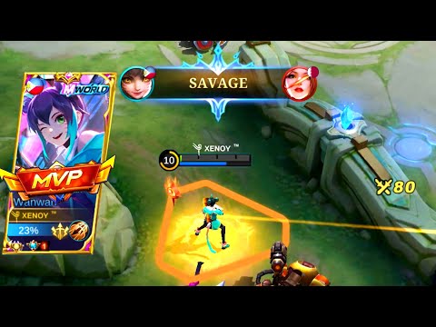 Don't Scare Of Enemy With WANWAN💢, Go Take SAVAGE And Comeback🔥- Mobile Legends | MLBB