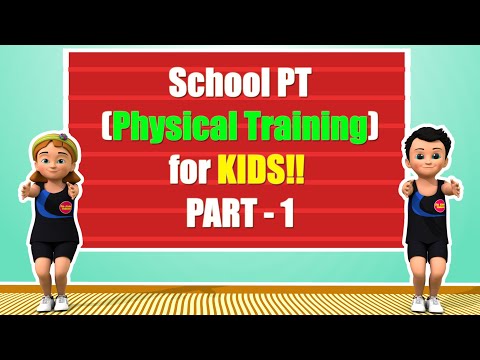 School PT (Physical training) for Students | Kids exercise | 3D Animation | Part 1
