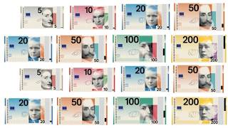 Ecco i dieci bozzetti finalisti per le nuove banconote in euro: il video della Bce