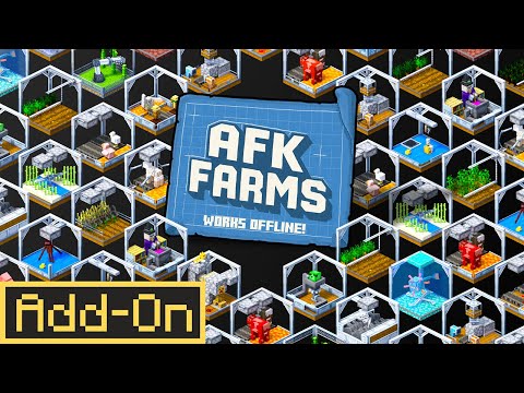 AFK FARMS ADD-ON Works OFFLINE in Your Minecraft Survival Worlds!
