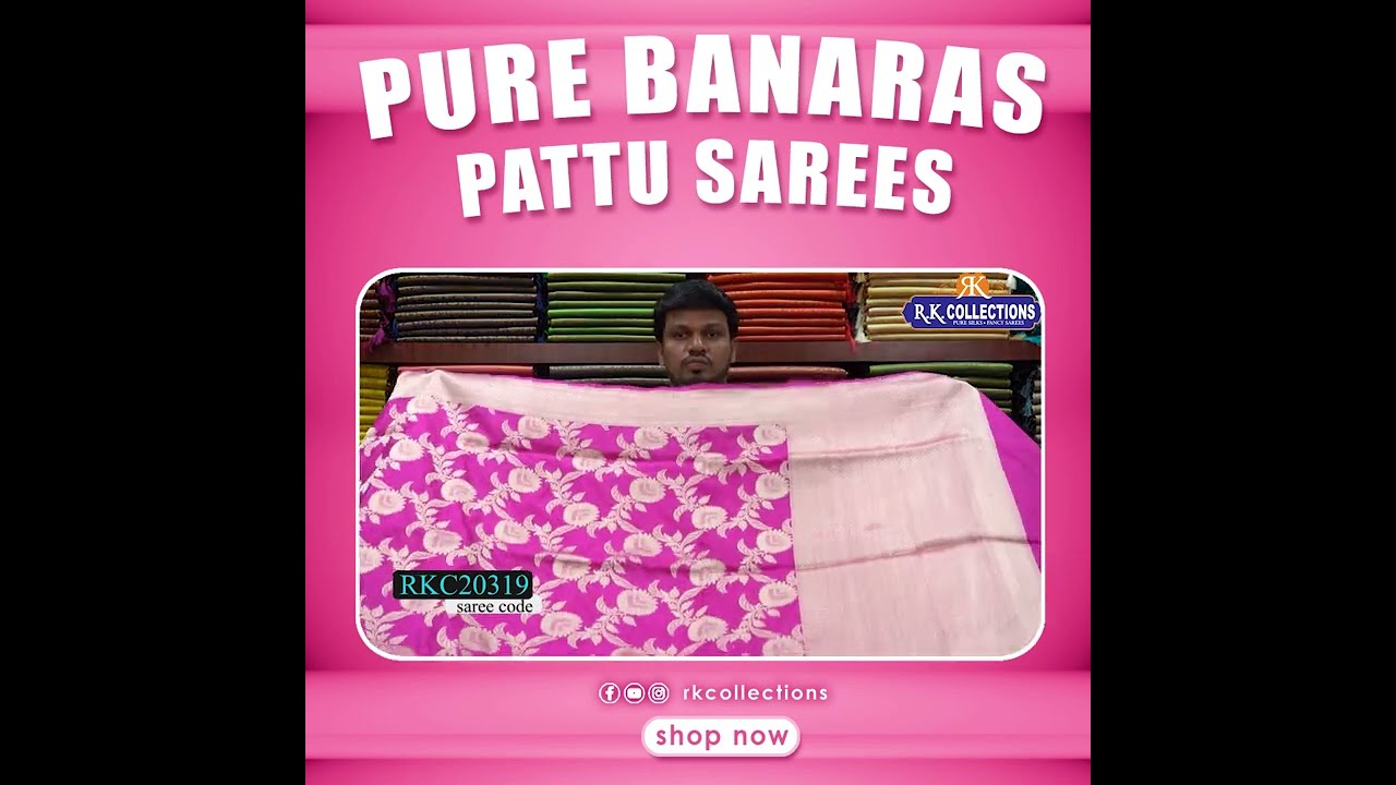 <p style="color: red">Video : </p>Pure Banaras Pattu Sarees I Wholesale Store I@R K COLLECTIONS 2022-08-09