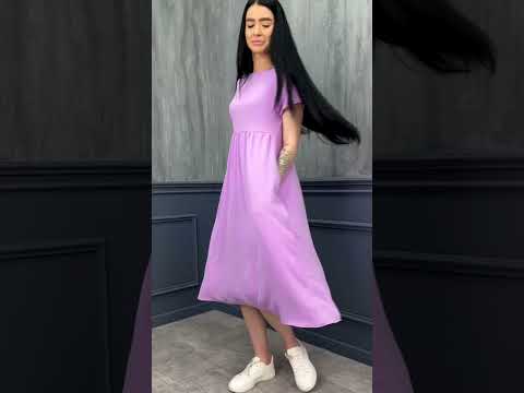 Летнее платье миди свободного кроя "Ordinary" цвет хаки - фото 1 - id-p1843045877