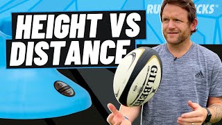 How To Get More Height In Your Drop Kick? | @rugbybricks | Height vs Distance