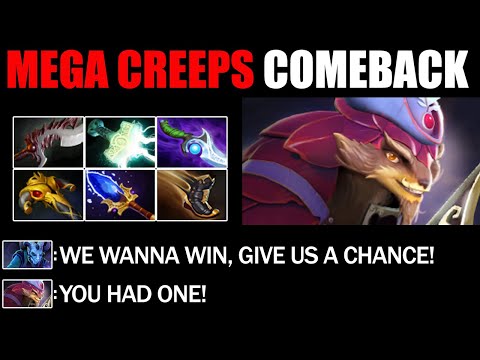 Mega Creeps Comeback By Trident Pangolier - Epic Battle Fight 7.26c Dota2