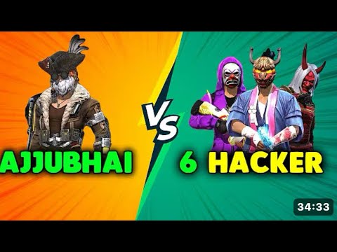 6 Hacker Pro Player vs Ajjubhai Best Clash Squad Gameplay - Garena Fre...