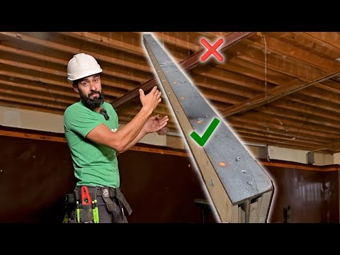 HOW TO install a flush steel beam replacing a bearing wall.