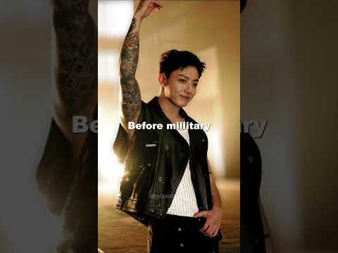 Jungkook's cheeks before military vs after military || #shorts