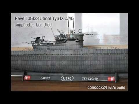 Modellbau - Revell 05133 - 1/72 - German Submarine - Type IX C/40 - "U190" U-Boot