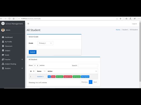 School Management System in PHP MySQL Source Code